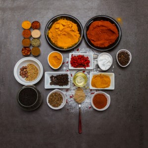 43061638 - spices for food on background.
