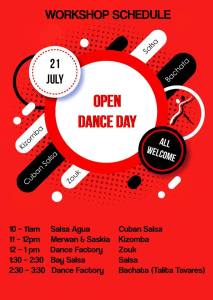 BaySalsa open day schedule 21Jul18